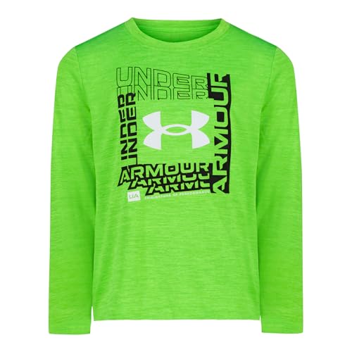 Image of Under Armour Boys' Long Sleeve Logo Graphic T-Shirt, Lightweight & Breathable, Relaxed Fit