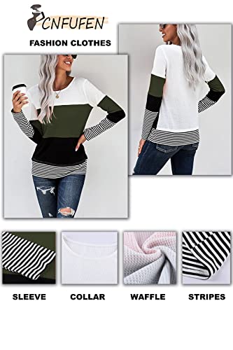 Image of CNFUFEN Short /Long Sleeve T Shirts for Women Fashion Casual Summer Lightweight Solid Trendy Tops