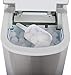 Countertop Ice Maker Nugget Pebble Ice Maker Machine Portable Chewable Compact Mini Ice Chip Maker Nugget Machine Produce 26lbs per Day Bullet Soft Ice Cube Fruit Juice Ice, Silver SMETA