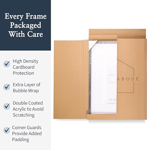 Airy Abode Premium White Wood Picture Frame 16x20 Matted to 12x16 - Pick Your Size and Color by Airy Abode - Image 6