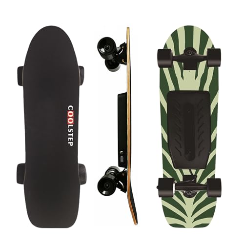 ZephyrGlow Skateboard Eléctrico 4 Ruedas, Control Remoto Inalámbrico 200W, 26km Autonomía, Ligero y Portátil para Adultos,C