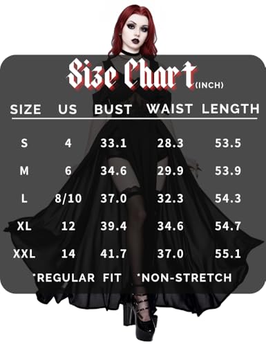 LANSHULAN Women Goth Embroidered Hollow Pattern Deep V-Neck Off Shoulder High Slit Halloween Dress3