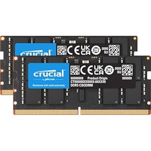 Crucial DDR5-6400 Kit 64 GB 2 x 32 GB CSODIMM CL52 (CT2K32G64C52CS5)