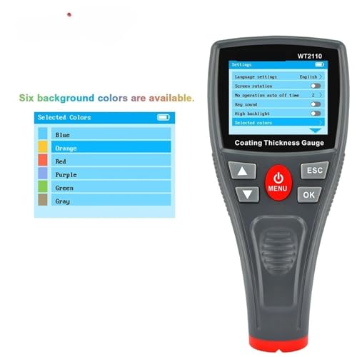 Thickness Gauge, Digital Car Film Iron Coating Thickness Gauge Color LCD 0-1500um Fe/NFe Coating Painting Electroplate Measure Tools WT2110 miniatura 6