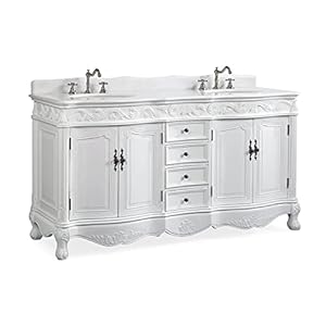   Benton-Collection-64-Antique-White-Beckham-Bathroom-Sink-Vanity-Model-CF-3882W-AW-64