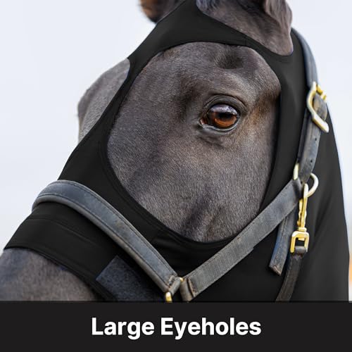 Image of Resistance Horse Hood Slinky Lycra Zippered Mane Braid Shoulder Guard - Horse Sleazy Slickers Care Sheet
