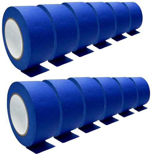 Blue painter's tape 1.88in x 60.1yd 12-pack, blue crepe paper masking tape