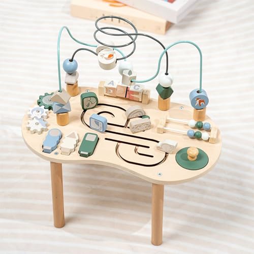 Table d'activités en bois pour bébé : le bureau de jeu idéal pour maison et jardin - 4