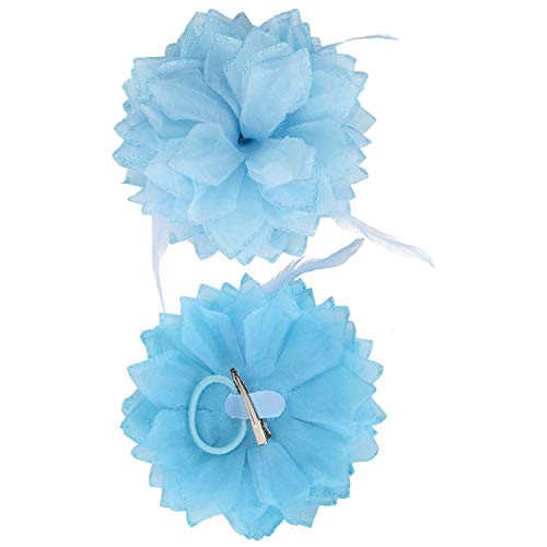 12 Pack Colorful Sequin Glitter Sparkly Large Chiffon Flower Feather Hairbow Hair Ties Hairbands Elastics Rubber Headbands Brooch Pins Hair Clips Barrettes Corsage Pin Bracelet Wristband For Women #TOP3