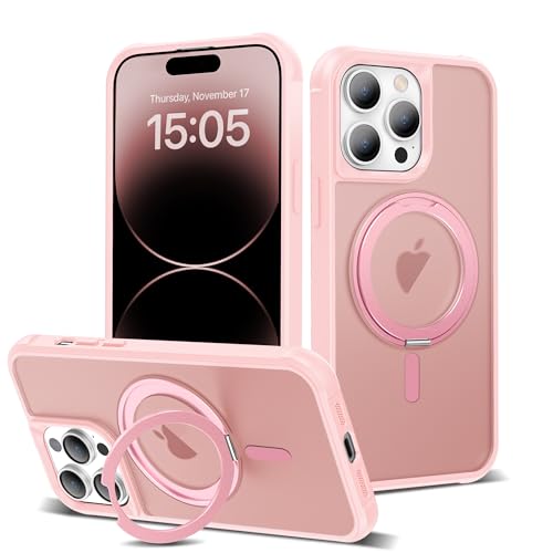 Image of Compatible with iPhone 14 Pro Case with Stand 6.1 inch,Pink