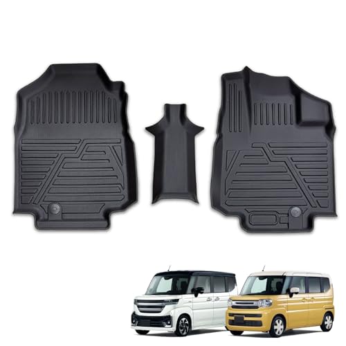 スペーシア スペーシアカスタム MK54S MK94S 3D フロアマット 1列目用 運転席 助手席 3pcセット 滑りにくい シボ加工 水や汚れに強い TPE製 足元マット 簡単に洗える 破れない 頑丈 防水 【FM116-S】