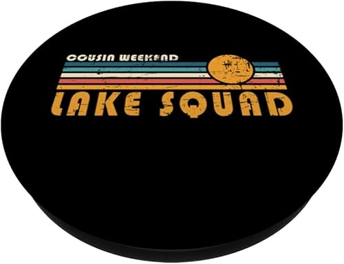 Miniatura 2 de Cousin Weekend Lake Squad - Retro Sunset Matching Family PopSockets Swappable PopGrip