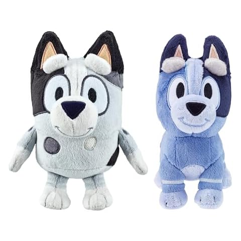 Bluey's Cousins Muffin & Socks Plush Toy Bundle Includes 7 Muffin Plush & 7.5 Socks Plush - Made with Deluxe Fabrics & Featuring Embroidered Details. Collect All of Bluey's Plush Family & Friends! Cover