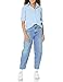 Amazon Essentials Women's Long Sleeve Button Down Stretch Oxford Shirt (Available in Plus Size), Blue, Small