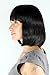 WIG ME UP- Peluca, negro, estilo Mia de Pulp Fiction (7803-2)