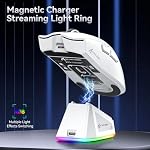 ATTACK SHARK X11 Gaming Mouse mit Magnetic Charging Dock, PixArt PAW3311 Gaming Sensor, BT/2.4G Wireless/Wired Gaming Mouse, 22000 DPI, Office Mice Gamer Mice Mice for Win11/Xbox/PS/Mac (White) – Bild 4