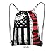 SEOCKA Football American Flag Sport Drawstring Backpack Gym Bag Sackpack Zipper Cinch Sports Backpack For Men Women