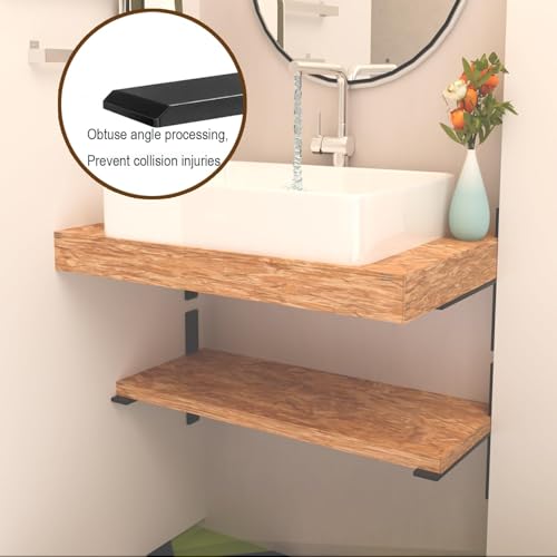 (3-Pack) Hanging T Floating Shelf Bracket, 10" Lx2 W Heavy Duty Steel Knee Wall Hidden Granite Countertop Support Floating Bracket Hardware for Cabinets, Granite, Dishwasher (3 Pack, 10 Inch) by FIGHT FOR YOU - Image 7