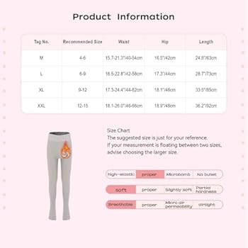 Hedmy Winterpanty voor meisjes, met fleece gevoerd, rekbaar, zachte panty, gymnastiek, dans, stretch, ballet, dans, leggings, zwart, 152-170