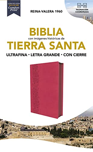 Rvr60, Santa Biblia, Tierra Santa, Ultrafina, Letra Grande, Leathersoft, Fucsia, Con Cierre, Palabras De Jesús En Rojo, Comfort Print: Reina-Valera ..