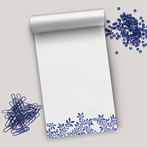 Dashleigh Indigo Blue Floral Notepad, 100 Sheets (4X6 - Unlined) #TOP5
