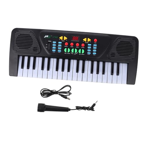 BCOATH 鍵 電子キーボード おもちゃ 子供用 ピアノ 練習 多目的 音楽遊び 製 耐久性 滑らか設計 ?池式 黒