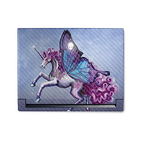 Image of MightySkins Carbon Fiber Skin Compatible With Alienware M18 R1 (2023) Full Wrap Kit - Lilac Unicorn | Protective, Durable Textured Carbon Fiber Finish | Easy To Apply & Change Styles | Made in the USA