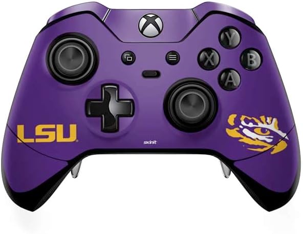 Skinit Decal Gaming Skin Compatible with Xbox One Elite Controller - Officially Licensed LSU Tiger Eye Logo Design