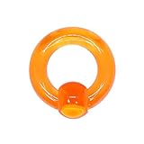 (キープユー) ボディピアス BCR UVアクリル キャプティブビーズリング 2GA(6mm)-オレンジ