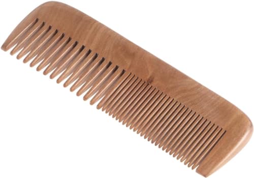 Peine de madera sándalo de alta densidad pulido a mano para un cuidado capilar suave