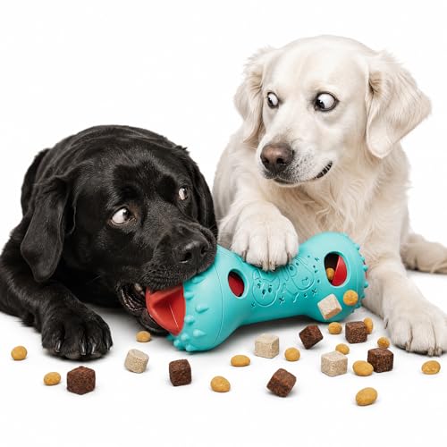Vennad Interactive Dog Puzzle Toy with Adjustable Treat Dispenser - Slow Feeder Chew Toy for Boredom Anxiety Relief & Mental Stimulation - Durable Rubber Teeth Cleaning for Small Medium & Large Dogs