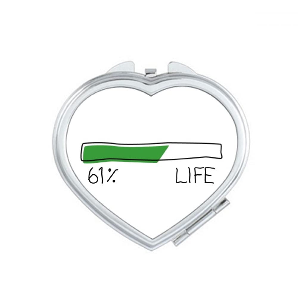 Life Energy Progress Bar 61 Percent Middle Aged Mirror Travel Magnification Portable Handheld Pocket Makeup
