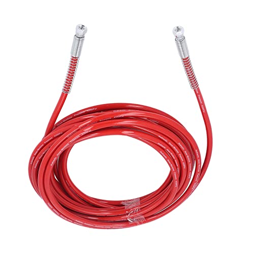 Airless-Farbspritzschlauch, Hochdruck-Spachtelfaser, 49,21 Fuß Länge, Farbe, 4 Anschlüsse, Zubehör, 6,25 Mm, 4 Zoll, Rot, 15 M, Schlauch, Chemieschläuche