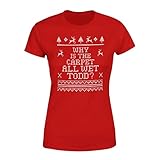 Why is The Carpet All Wet Todd Christmas T-Shirt for Women - Funny Costumes | Cool Graphic Tee Idea Red