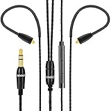 BRAINWAVZ Earphone Replacement Cable with MMCX Connectors (3.5MM with Mic & Remote)