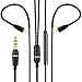 BRAINWAVZ Earphone Replacement Cable with MMCX Connectors (3.5MM with Mic & Remote)