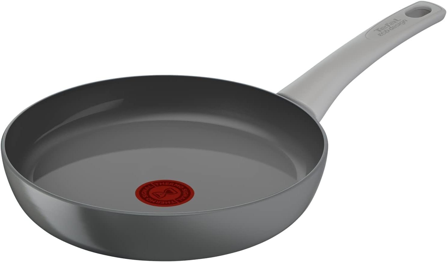Tefal C42704 Renew On Bratpfanne 24 cm, Keramikversiegelung, umweltfreundlich recycelt, Thermo-Signal für alle Herdarten Induktion, Unbedenklich, Grau