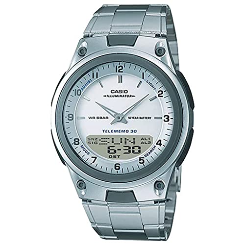 CASIO腕時計 カシオ チプカシ アナデジ表示 丸形 カレンダー LEDライト AW-80D-7AJ メンズ腕時計
