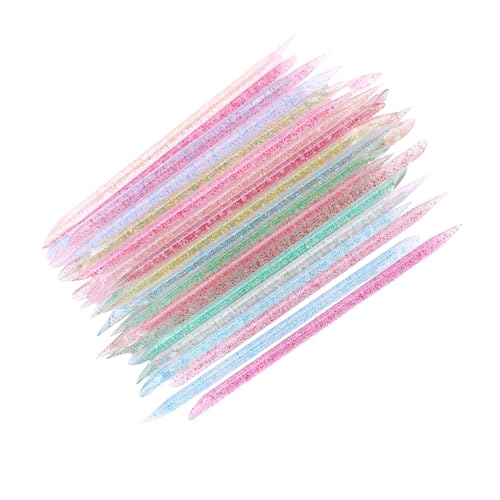 Image of Crystal Cuticle Sticks,100PCS Double Headed Cuticle Pusher Tool,Colorful Cuticle Remover Nail Art Manicure Pedicure Tools