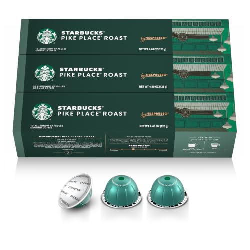 Starbucks by Nespresso Vertuo, Pike Place, Medium Roast Coffee 30-count