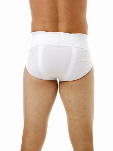 Underworks MEN'S DOUBLE OR SINGLE INGUINAL Hernia Support BRIEF Large 37-40 Waist2