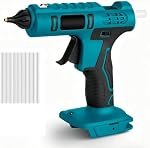 Cordless Hot Glue Gun for Makita 18V Battery, 100W 250° High Temperature Industrial Mini Glue Guns Thermo Tool, for Quick Home Repairs, Arts, Crafts, DIY, Sealing,Without Battery