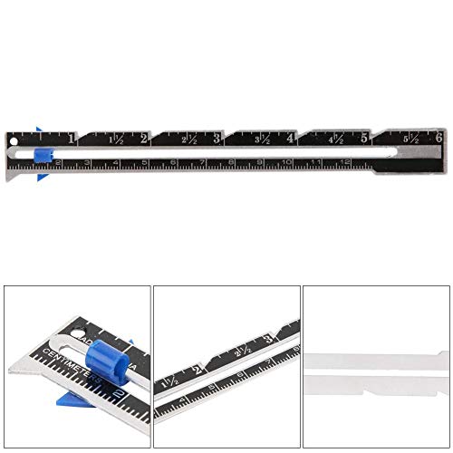 HEEPDD Medidor de costura, medidor de medição de tricô para costura, régua de acolchoamento, ferrame