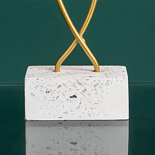 Sculpture Złoty Kutę Żelazo Ginkgo Liście Statua Metal Home Decor Ozdoby Dekoracje Desktop Roślin Akcesoria Rzemiosło Statue