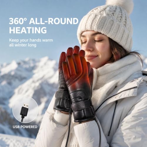 USB Heated Gloves Touchscreen Waterproof Winter Outdoor Winter Gloves - image 4