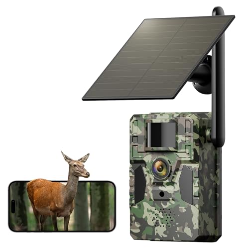 TKENPRO Trail Camera, 2K Cellular Trail Camera with Built in 4G SIM Card Unlimited Data Plan Game Camera, 0.2s Trigger Speed Trail Cameras with Night Vision Motion Activated Waterproof IP66 Trail Cam