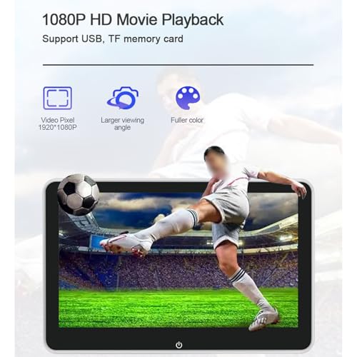 Pantalla para reposacabezas de coche 1080p con luces de 7 colores y lector USB 3