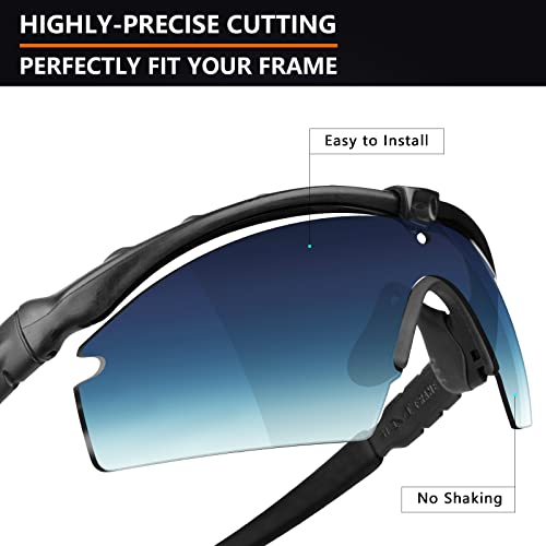 Image of Alphax Polarized Replacement Lenses for Oakley Si M Frame 3.0 OO9146 Sunglasses - Glare Reduction | Precision Cutting