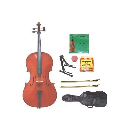Merano MC10 1/2 Size Student Cello with Soft Carrying Bag and Bow+2 Sets Strings+2 Bows+Pitch Pipe+Cello Stand+Rosin