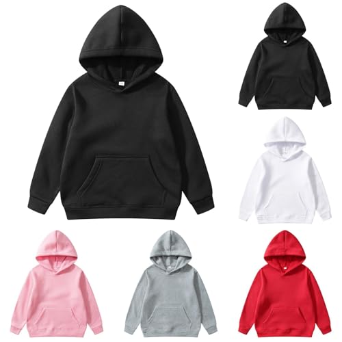 Toddler Girls Boys Hoodie Sweatshirt Long Sleeve Kangaroo Pocket Kids Clothes Tops Fall Winter Outfits 3-14t4